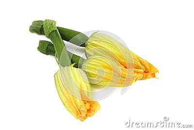 Courgette Flowers Stock Photo