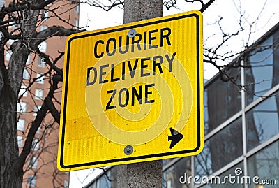 Courier deliver zone Stock Photo