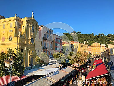 Cours Saleya market, Nice, South of France Editorial Stock Photo