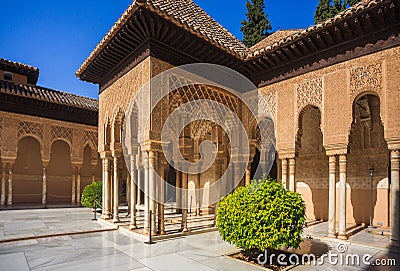 Court of Alhambra Palace Stock Photo