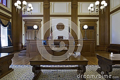 Court of Appeals Courtroom 3 Stock Photo