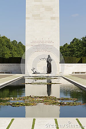 Court of Honor at Margraten War Cemetery Editorial Stock Photo