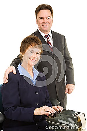 Court Reporter and Attorney Stock Photo