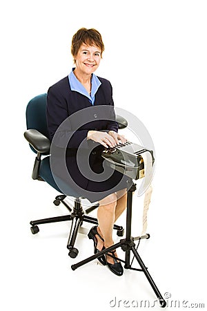 Court Reporter Isolated Stock Photo