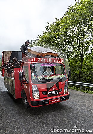 Courtepaille Vehicle - Tour de France 2014 Editorial Stock Photo