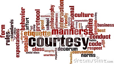 Courtesy word cloud Vector Illustration