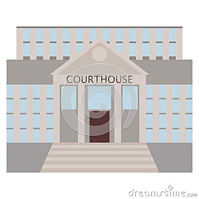 Courthouse building icon, vector illustration Vector Illustration