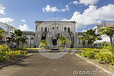 Courthouse, Palais de justice. Martinique, Fort-de-France Editorial Stock Photo