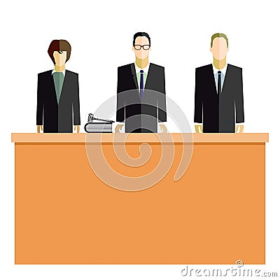 Courtroom Vector Illustration