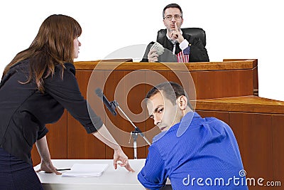 Courtroom Trial Stock Photo