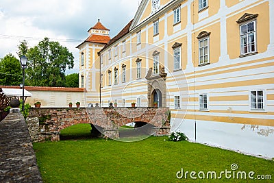 Courtyard of castle in Slovenska Bistrica Stock Photo