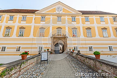 Courtyard of castle in Slovenska Bistrica Editorial Stock Photo