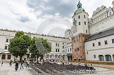 Courtyard Ducal Castle Szczecin Poland Editorial Stock Photo