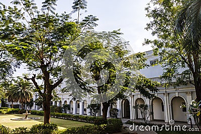 Courtyard of the Falaknuma palace, Hyderabad, Telangana, India Stock Photo