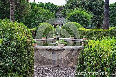 Courtyard garden of Viana Palace in Cordoba, Andalusia, Spain Stock Photo