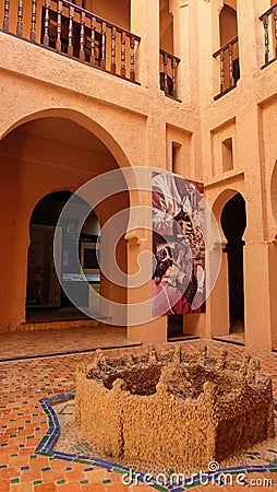 Courtyard of the Kasbah in Chefchaouen, Morocco Editorial Stock Photo