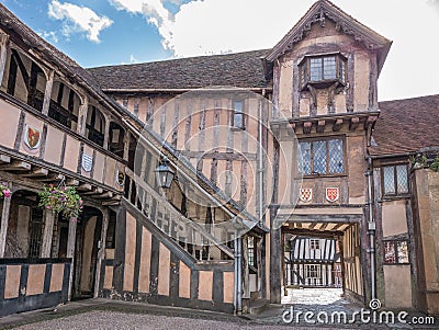 Courtyard at the Lord Leycester hospital Stock Photo