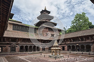 Courtyard of Mul Chowk, in the Patan Royal Palace Complex in Patan Durbar Square - Lalitpur, Nepal Stock Photo