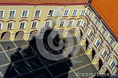 The courtyard of the old building of Vilnius University Editorial Stock Photo