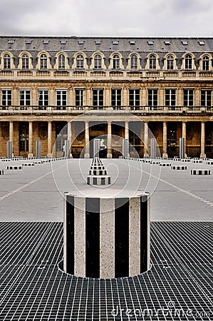 Courtyard of Palais Royale, Paris Stock Photo