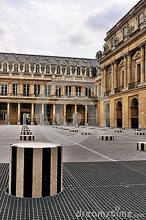 Courtyard of Palais Royale, Paris Stock Photo