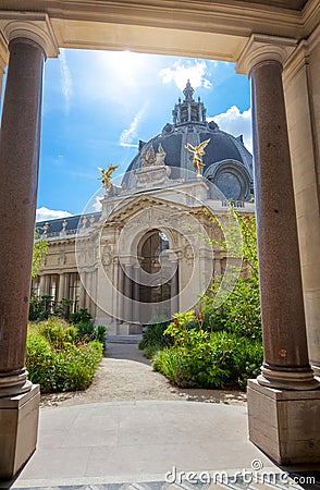 Courtyard of Petit Palais in Paris Stock Photo