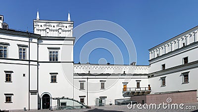 Courtyard of the restored historical Palace Editorial Stock Photo