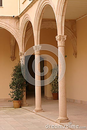 Courtyard in Ronda Spain Stock Photo
