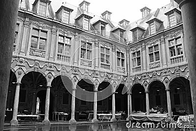 Courtyard - Vieille Bourse - Lille - France Stock Photo