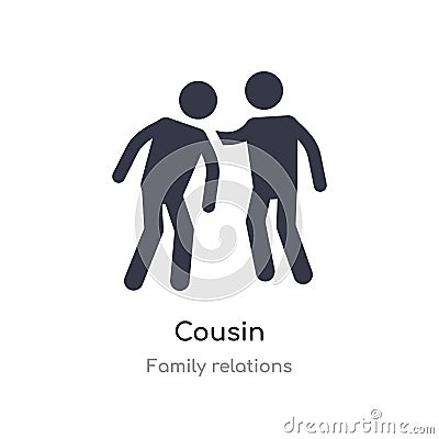 cousin icon. isolated cousin icon vector illustration from family relations collection. editable sing symbol can be use for web Vector Illustration