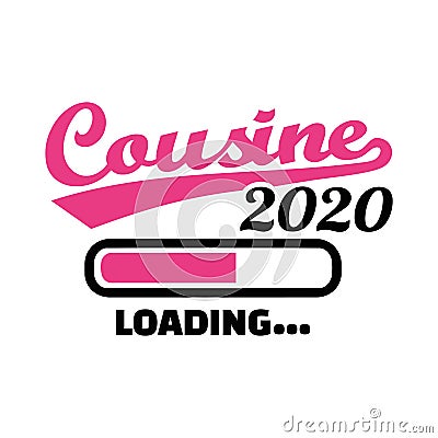 Cousine 2020 loading bar Vector Illustration
