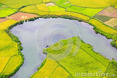 The rice field in BacSon - Vietnam Stock Photo