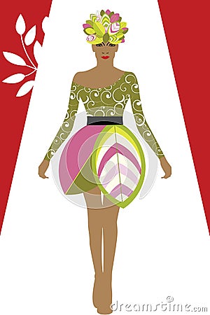 Couture fashion Environment Vector Illustration
