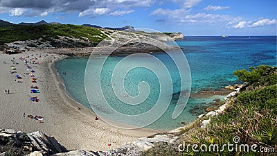 Cove of Cala Torta beach, Mallorca, Spain Stock Photo