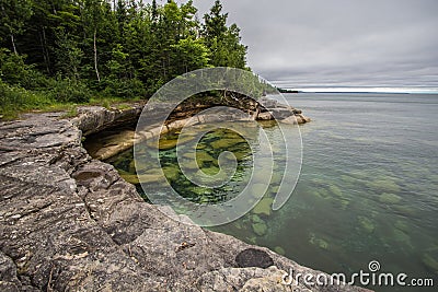 Cove On The Coast Of Lake Superior In Michigan Stock Photo