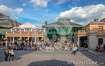 Covent Garden Piazza in London Editorial Stock Photo