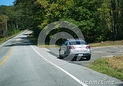 Police car with multiple license plate scanning technology Editorial Stock Photo