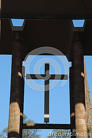 Coventry Warwickshire England cathedral ruins bombed in the war Stock Photo