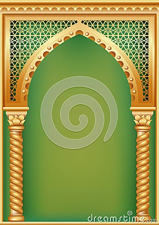 Cover with the Arab arch Vector Illustration