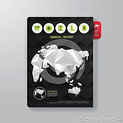 Cover Book Digital Design Minimal Style Template. Vector Illustration