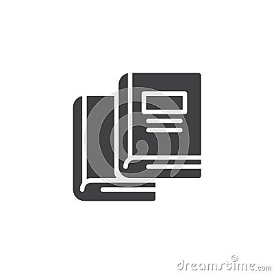 Cover books vector icon Vector Illustration