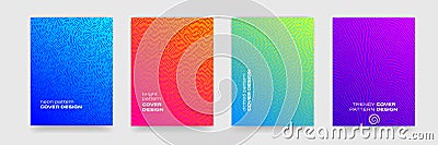 Cover design background patterns, abstract lines and color gradient, vector. Modern trendy Memphis, organic and dynamic dotted Vector Illustration