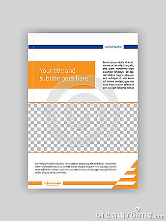 Cover design booklet template, book, magazine, flyer, banner, br Vector Illustration