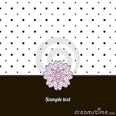 Cover, Oriental-style card. Cute picture dots Vector Illustration
