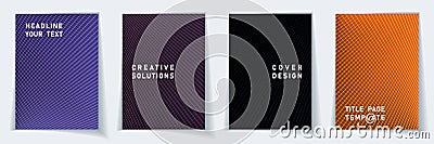 Cover page 2d layout vector design set. Stock Photo