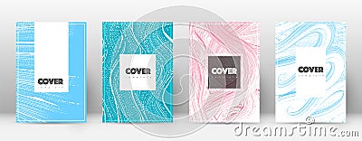 Cover page design template. Hipster brochure layout. Captivating trendy abstract cover page. Pink an Vector Illustration