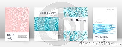 Cover page design template. Minimalistic brochure layout. Brilliant trendy abstract cover page. Vector Illustration