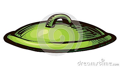 Cover the pan. Vector drawing Vector Illustration