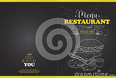 Cover Scetch horisontal menu design Vector Illustration