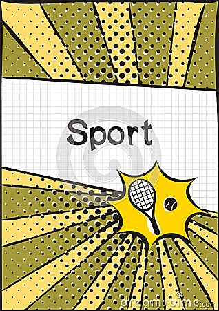 Cover for a school notebook or physical education textbook Vector Illustration